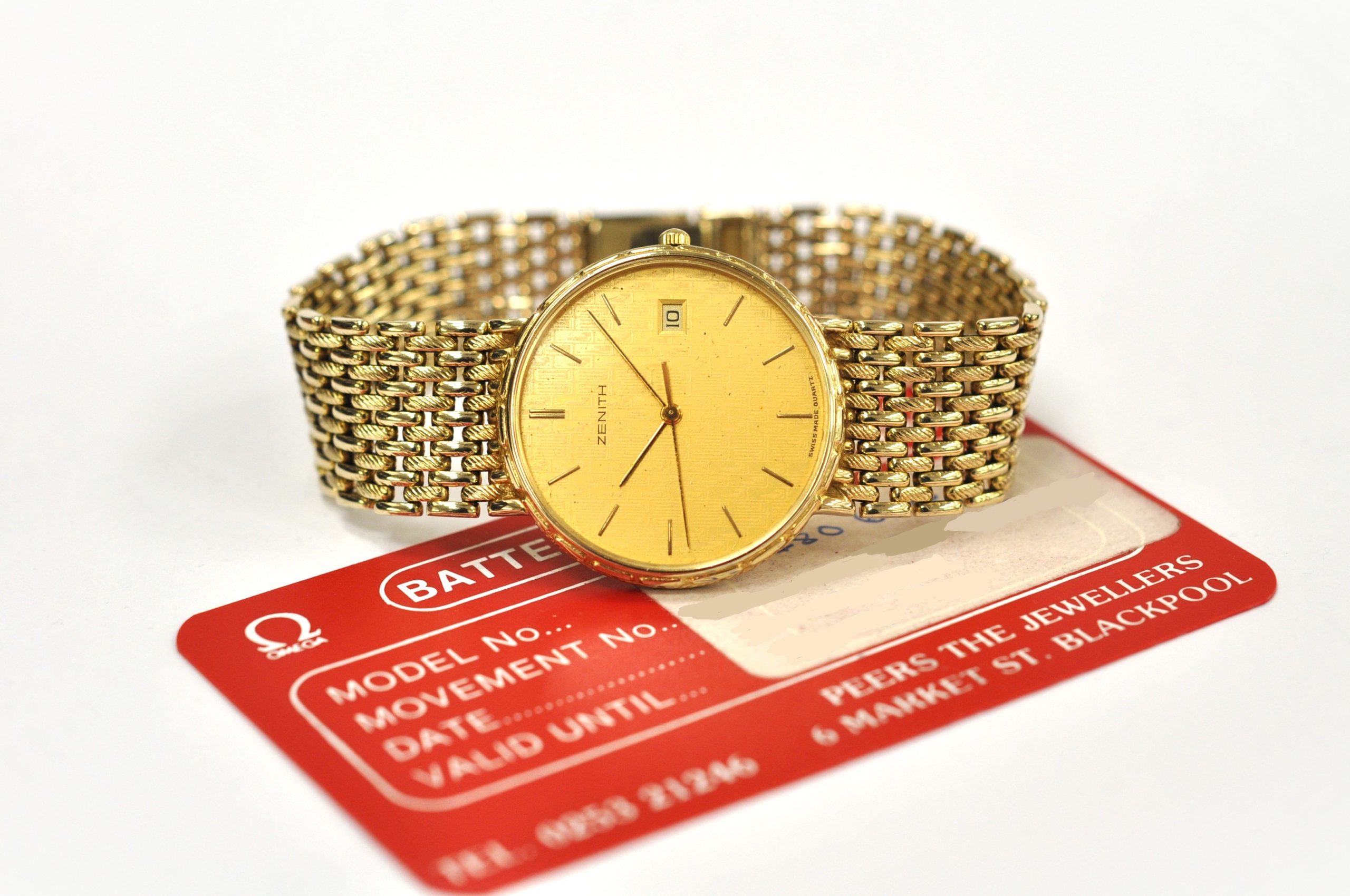 Zenith 1980s 9ct gold watch 631480616 - Hackett Watches